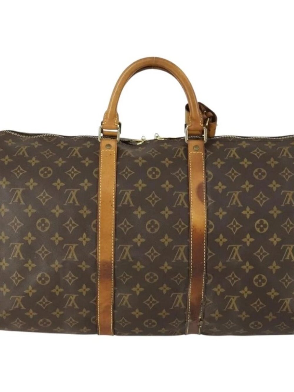 LOUIS VUITTON Monogram Keepall 50 Boston Bag M41426 LV Auth 156594 - Picture 3 of 16